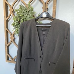 Gray Blazer by Lane Bryant